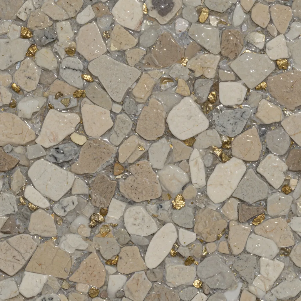 Détail de granulats de marbre et paillettes or